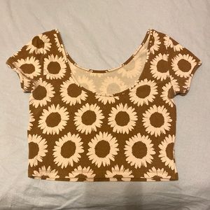 sunflower crop top f21 S